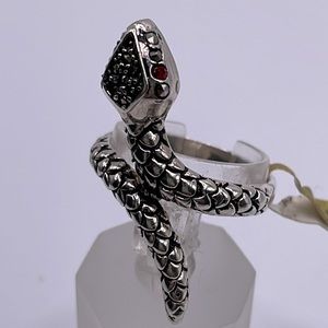 Sterling Silver 925 Marcasite Snake Ring